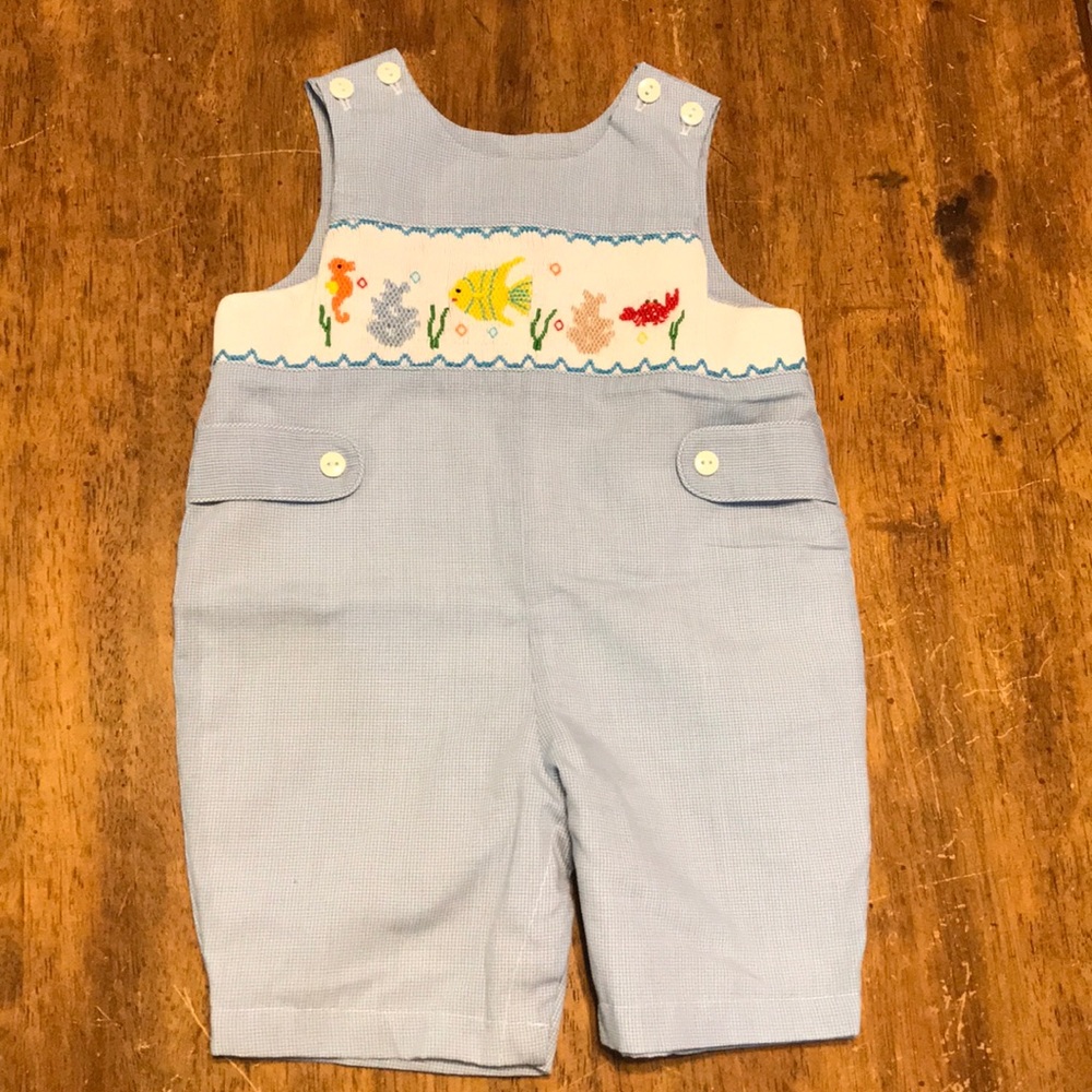 Mom & Me smocked fish Jon Jon